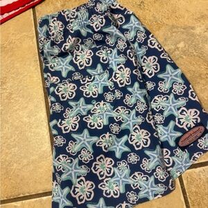 Vineyard Vines Blue Starfish Swim Trunks. Boys sz M